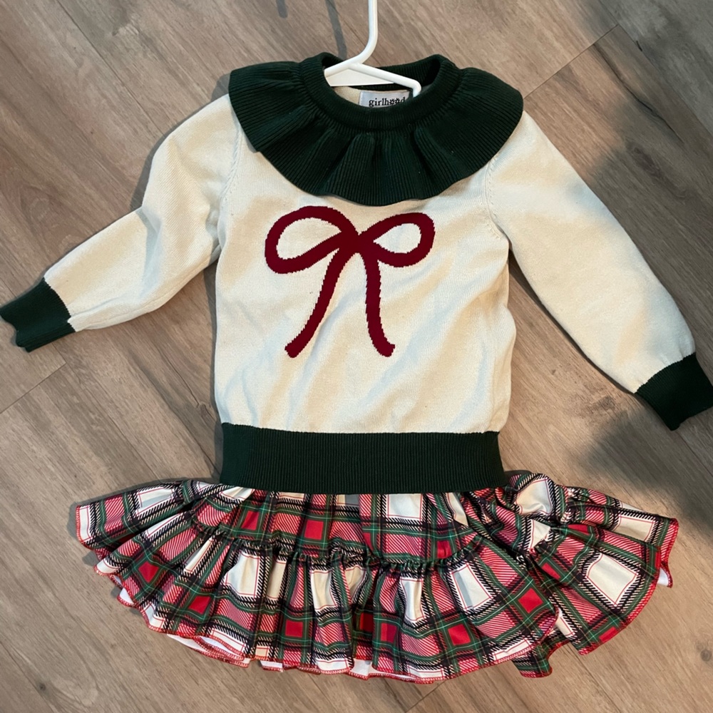 Girlhood twirl dress and sweater